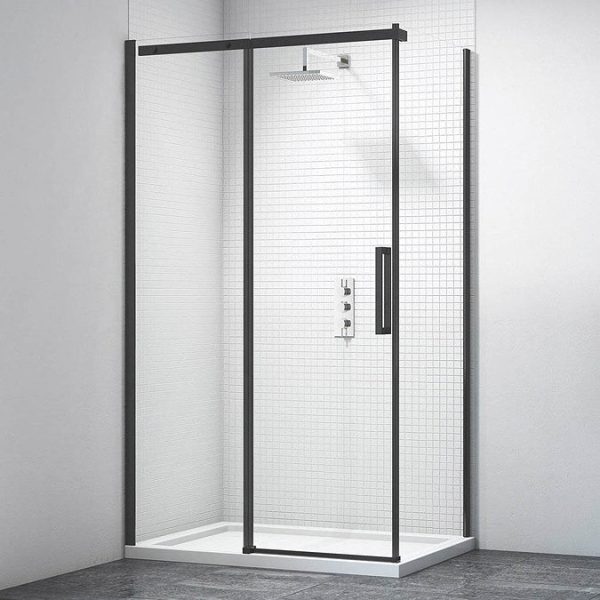 Merlyn Black Sliding Shower Door - Image 6