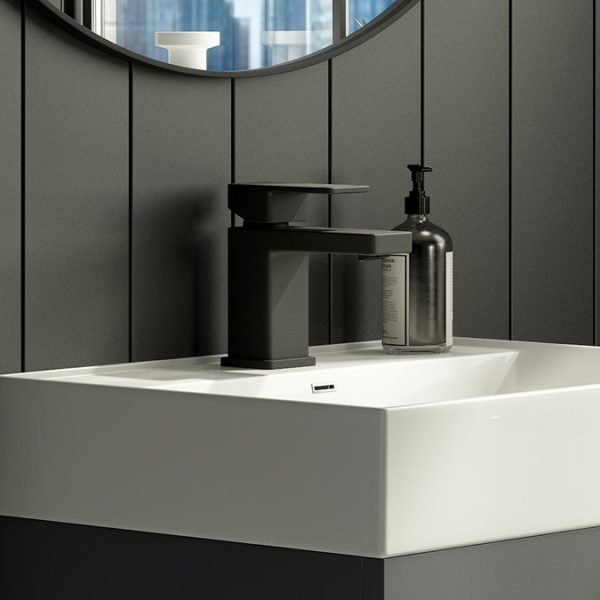 Toreno Modern Black Basin Mono Mixer Tap - Image 3