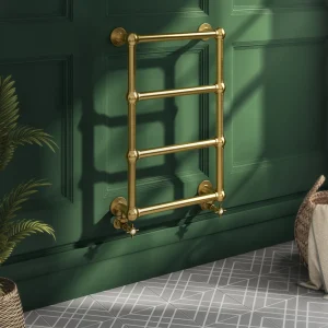 Chatsworth Traditional Vintage Gold 748 x 498 Wall Mounted Towel Rail