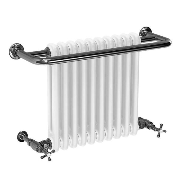 Bromley Black Nickel Traditional Wall Hung Towel Rail Radiator (742 x 492mm) - Image 2