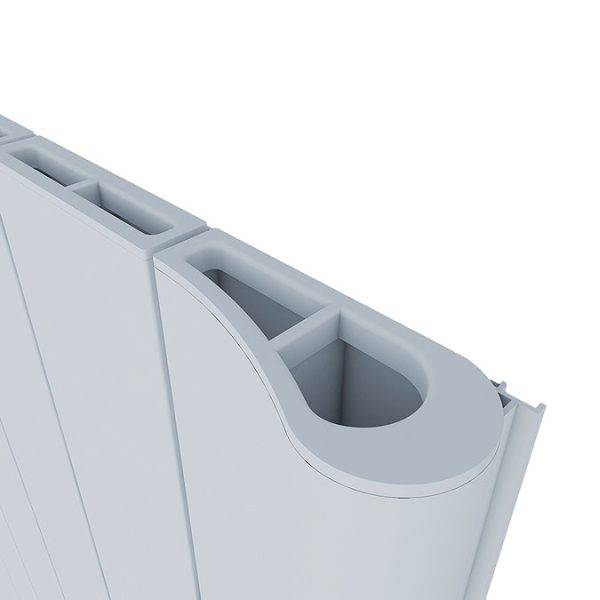 Carisa Boreas B Textured White Electric Aluminum Radiator 1800 x 369mm - Image 2