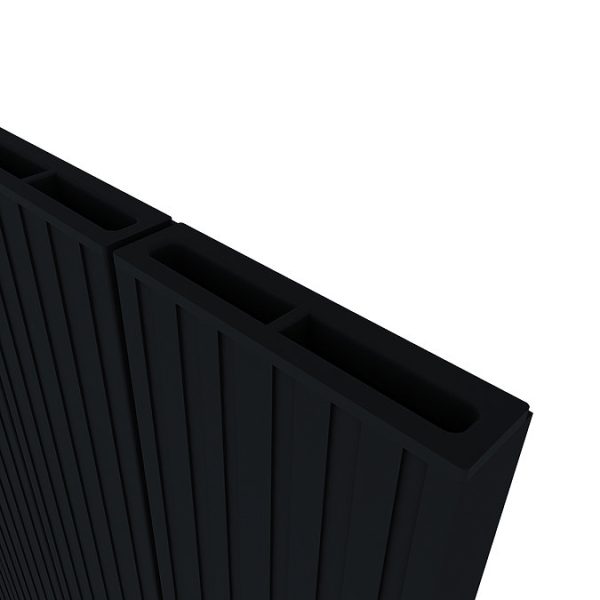 Carisa Boreas M Textured Black Electric Aluminum Radiator 1800 x 369mm - Image 2