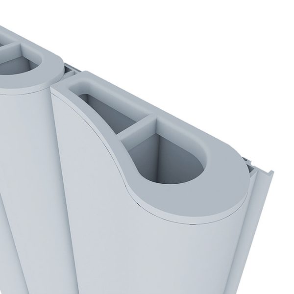Carisa Boreas S Textured White Electric Aluminum Radiator 1800 x 369mm - Image 2