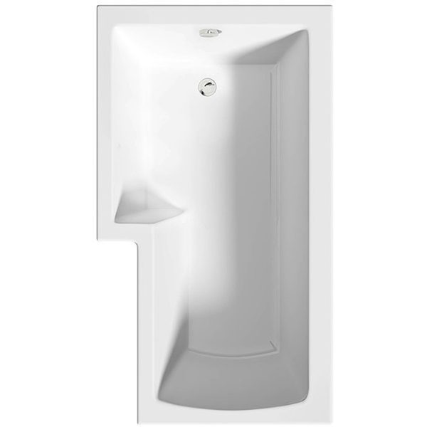 Orchard 1700 x 850mm L Shaped Left Handed Shower Bath + Acrylic Panel - Image 3