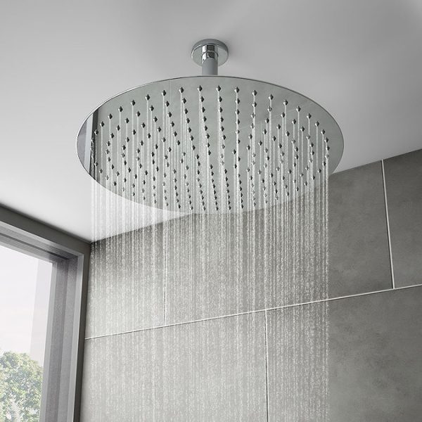 Bosa Twin Concealed Thermostatic Valve + 400mm Rainfall Shower Head - Image 5