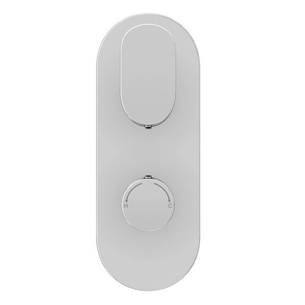 Bosa Twin Concealed Thermostatic Valve + 400mm Rainfall Shower Head - Image 2