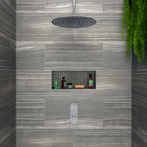 Bosa Twin Concealed Thermostatic Valve + 400mm Rainfall Shower Head
