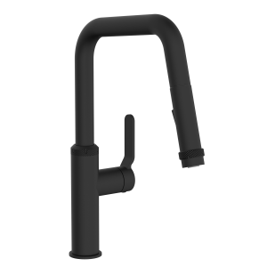 Bower Industrial Single Lever Mono Sink Mixer with Pull Out Spray   Matt Black