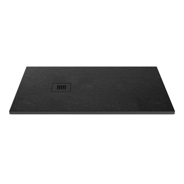 Imperia 1200 x 800mm Black Slate Effect Rectangular Shower Tray + Black Waste - Image 4