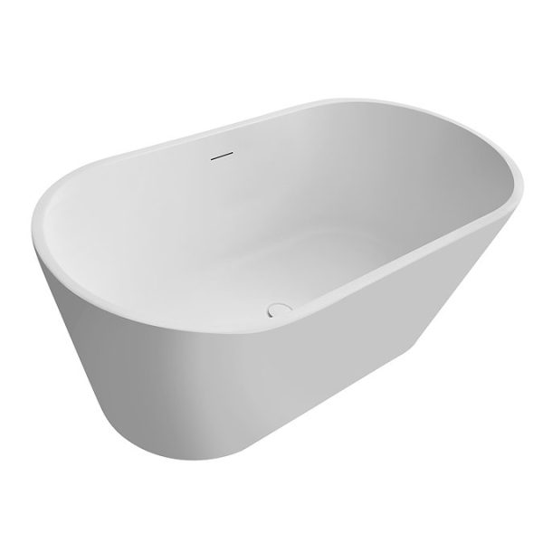 Brooklyn 1500 x 750 Matt White Bath with Waste   Double Ended - Image 4
