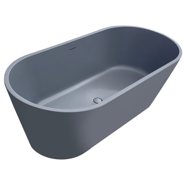 Brooklyn Double Ended Freestanding Bath Matt Blue (1700 x 800mm) with Waste - Image 2