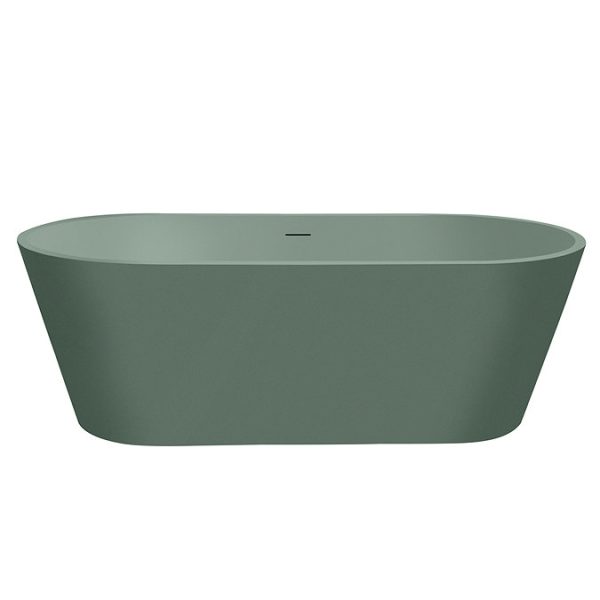 Brooklyn Double Ended Freestanding Bath Matt Green (1700 x 800mm) with Waste - Image 4