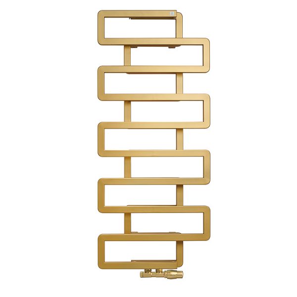 Terma Bookie Brass Heated Towel Rail 1155 x 500mm - Image 5