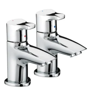 Bristan Capri Contemporary Basin Pillar Taps   Chrome
