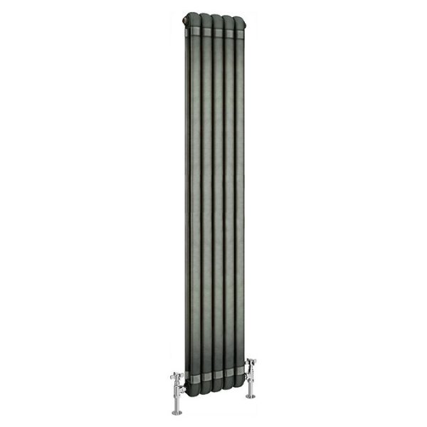 Buxton 1800 x 318mm Raw Metal (Lacquered) 2 Column Vertical Radiator - Image 2