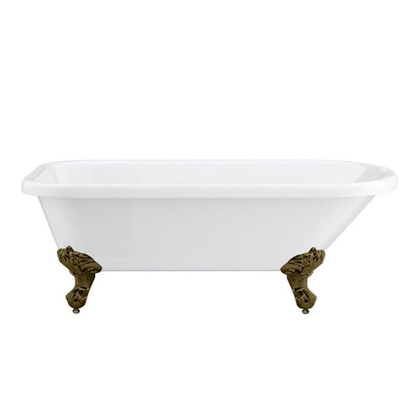 Bromley 1780 Single Ended Roll Top Bath + Antique Brass Leg Set - Image 3