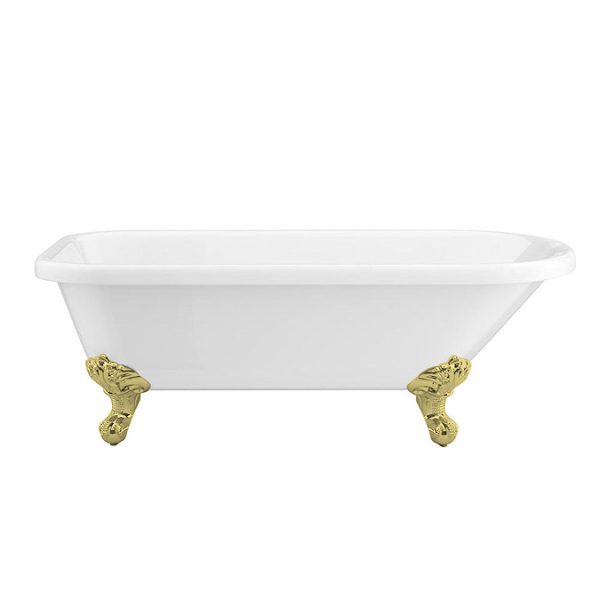 Bromley 1780 Single Ended Roll Top Bath + Brushed Brass Leg Set - Image 5