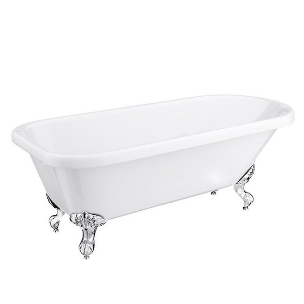 Bromley 1780 Single Ended Roll Top Bath + Chrome Leg Set - Image 4