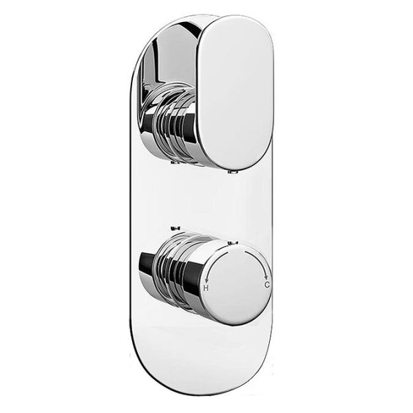 Bosa Modern Shower Package with Concealed Valve + Round Rainfall Head - Image 3