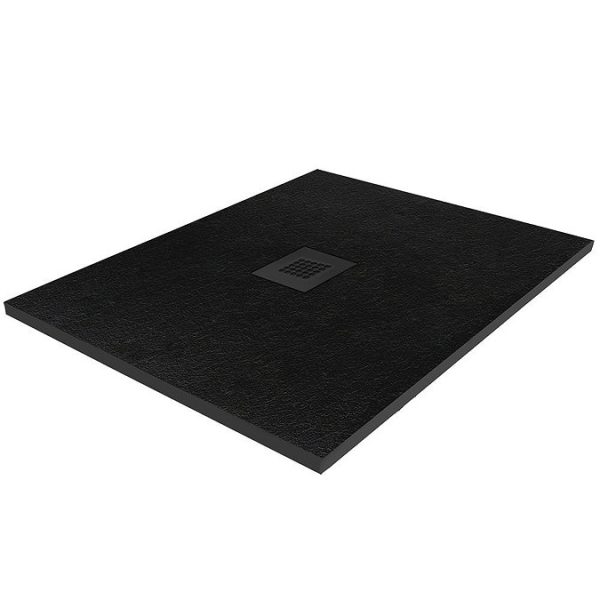 Imperia 900 x 900mm Black Slate Effect Square Shower Tray + Black Waste - Image 3