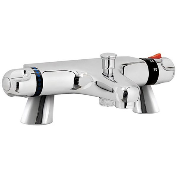 Coral Modern Thermostatic Bath Shower Mixer   Bottom Outlet - Image 2