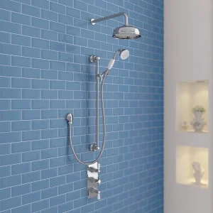 Belmont Traditional Shower Package   Concealed Valve with Fixed Head & Slider Kit