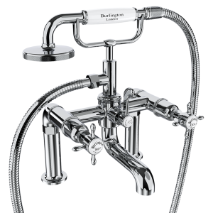 Burlington Guild Deck Mounted Bath Shower Mixer   Chrome