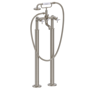Burlington Guild Freestanding Bath Shower Mixer   Brushed Nickel