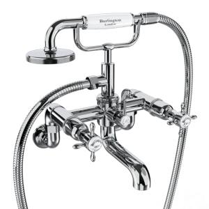 Burlington Guild Wall Mounted Bath Shower Mixer   Chrome