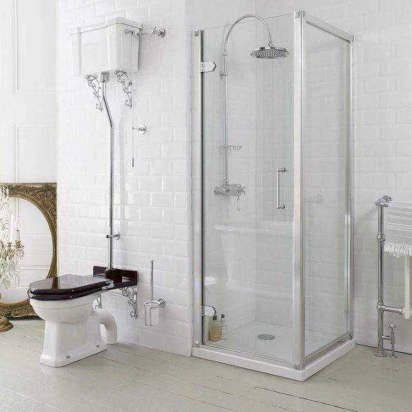 Burlington Traditional Hinged Shower Door & Side Panel - Image 2