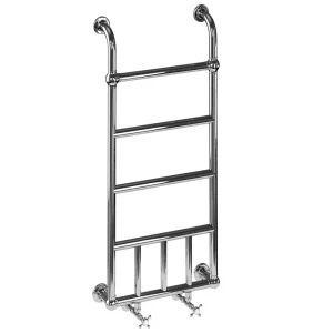 Burlington   Chaplin chrome traditional radiator with angled valves
