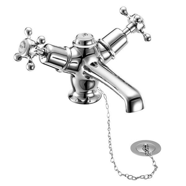 Burlington Claremont Basin Mixer Tap with Plug & Chain Waste - Image 3