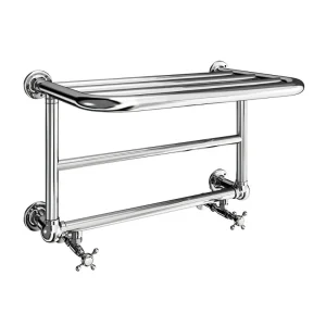 Burlington Strand Chrome Traditional Radiator and Angled Valves