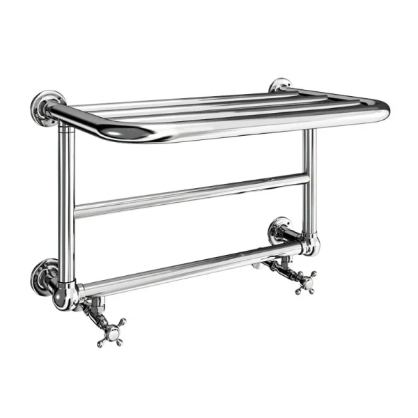 Burlington Strand Chrome Traditional Radiator and Angled Valves