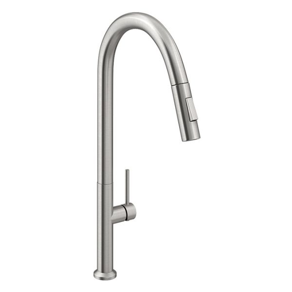 Bower Geneva Kitchen Sink Mixer with Pull Out Hose and Spray Head   Brushed Stainless Steel - Image 2