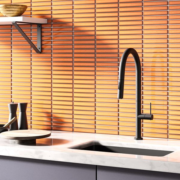 Bower Geneva Kitchen Sink Mixer with Pull Out Hose and Spray Head   Matt Black - Image 4