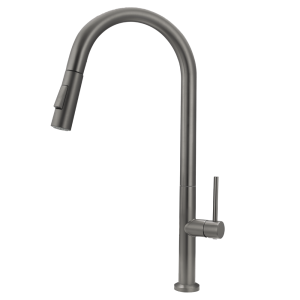 Bower Geneva Kitchen Sink Mixer with Pull Out Hose and Spray Head   Gunmetal Grey