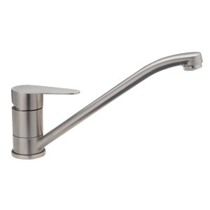 Bower Alberta Single Lever Kitchen Sink Mixer Tap with Swivel Spout   Brushed Stainless Steel