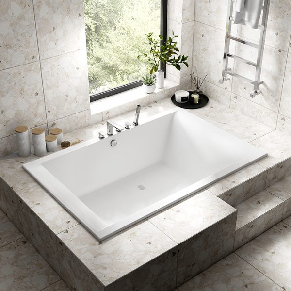 Buxton 2000 x 1000 Large Double Ended Inset Bath - Image 2