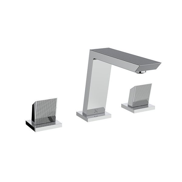 Crosswater Limit 3 Hole Deck Mounted Basin Set   Chrome - Image 2