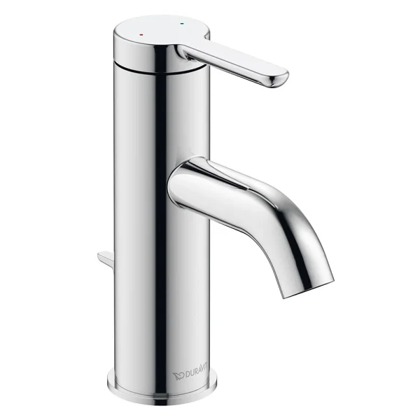 Duravit C.1 S Size Single Lever Basin Mixer with Pop up Waste   Chrome