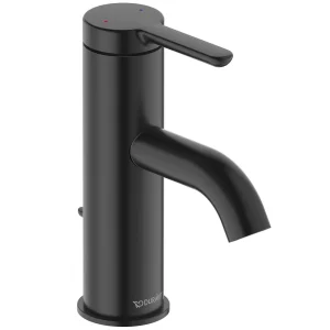 Duravit C.1 S Size Single Lever Basin Mixer with Pop up Waste   Matt Black
