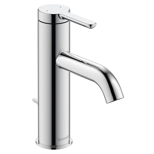 Duravit C.1 M Size Single Lever Basin Mixer with Pop up Waste   Chrome