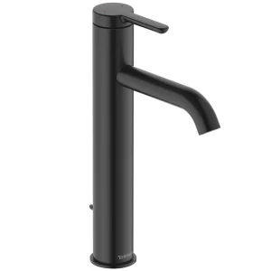 Duravit C.1 L Size Single Lever Basin Mixer with Pop up Waste   Matt Black