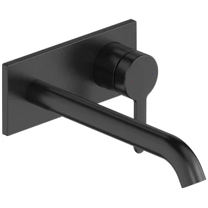 Duravit C.1 Wall Mounted Long Spout Single Lever Basin Mixer   Matt Black