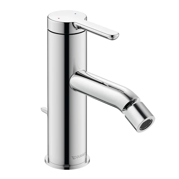 Duravit C.1 Single Lever Bidet Mixer with Pop up Waste   Chrome