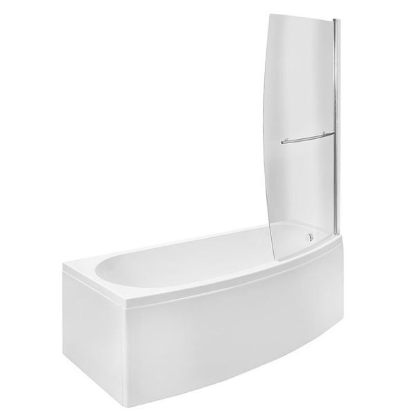 Cast 1685 x 685 Space Saving Bath with Bath Screen - Image 3