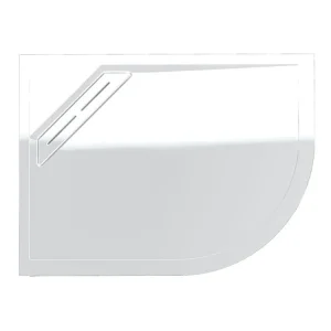Kudos LH Connect2 Anti Slip Offset Quadrant Shower Tray + Waste