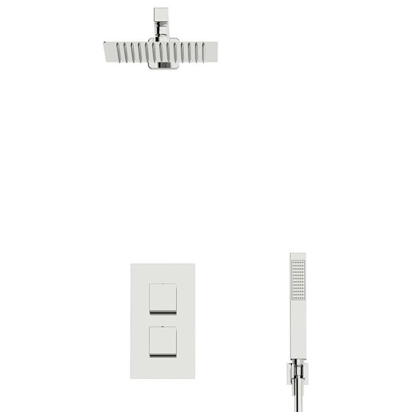 Orchard Derwent Thermostatic Twin Square Shower Valve Set with Handset - Image 4