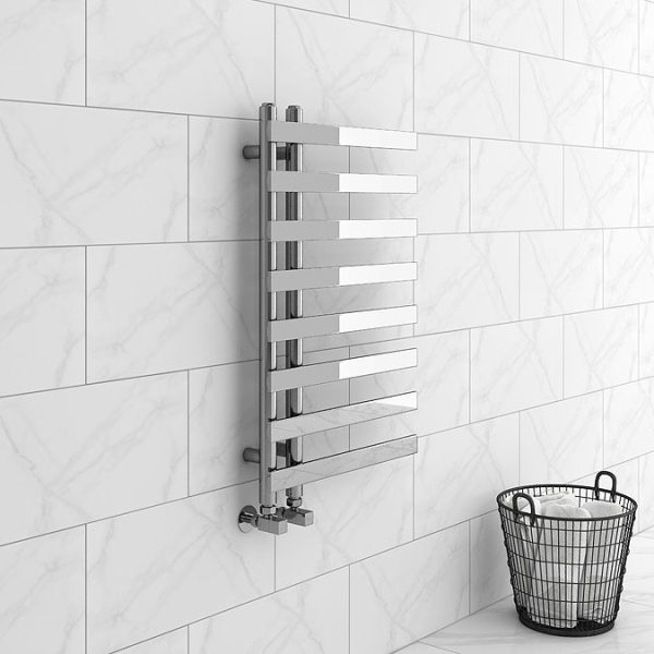 Arezzo Chrome 800 x 500mm 8 Bars Designer Heated Towel Rail - Image 3